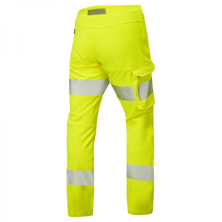 Leo Workwear WTL01-Y Starcross Women's Stretch Work EcoViz Hi Vis Trouser Yellow